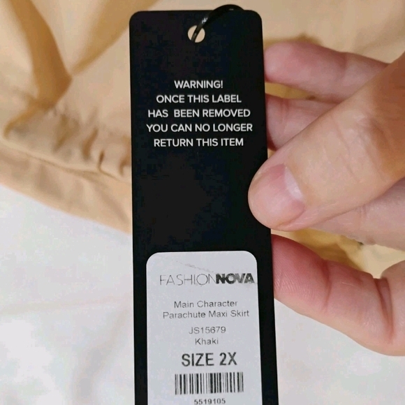 Fashion Nova Asymmetrical Tan Skirt with Drawstring - Picture 8 of 11